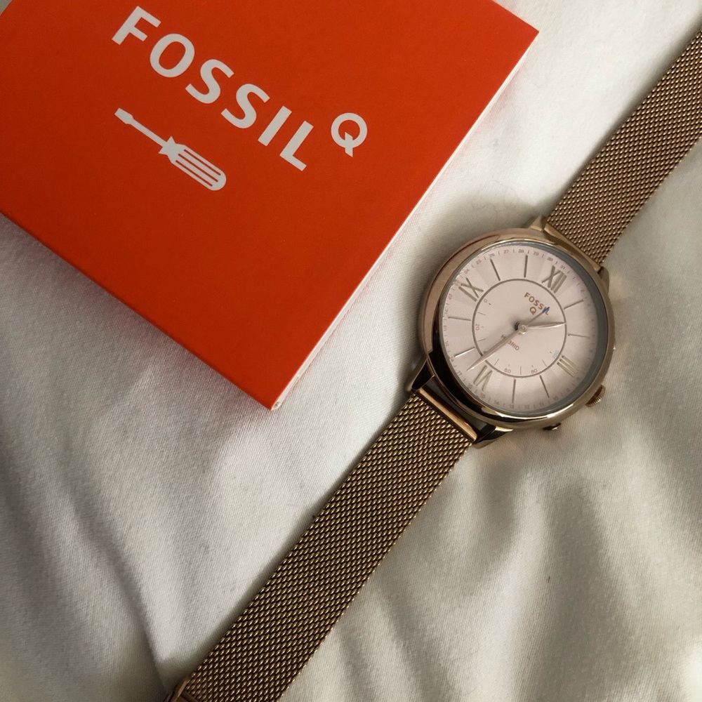Rose Gold Fossil hybrid Smart Watch